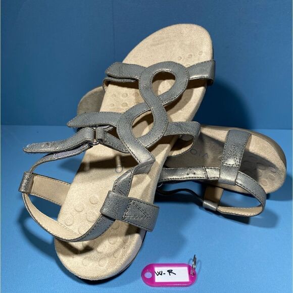 Vionic Jodie Women Size 8 Gray Comfort Walking Ergonomic Orthotic Walking Sandal - Picture 1 of 7